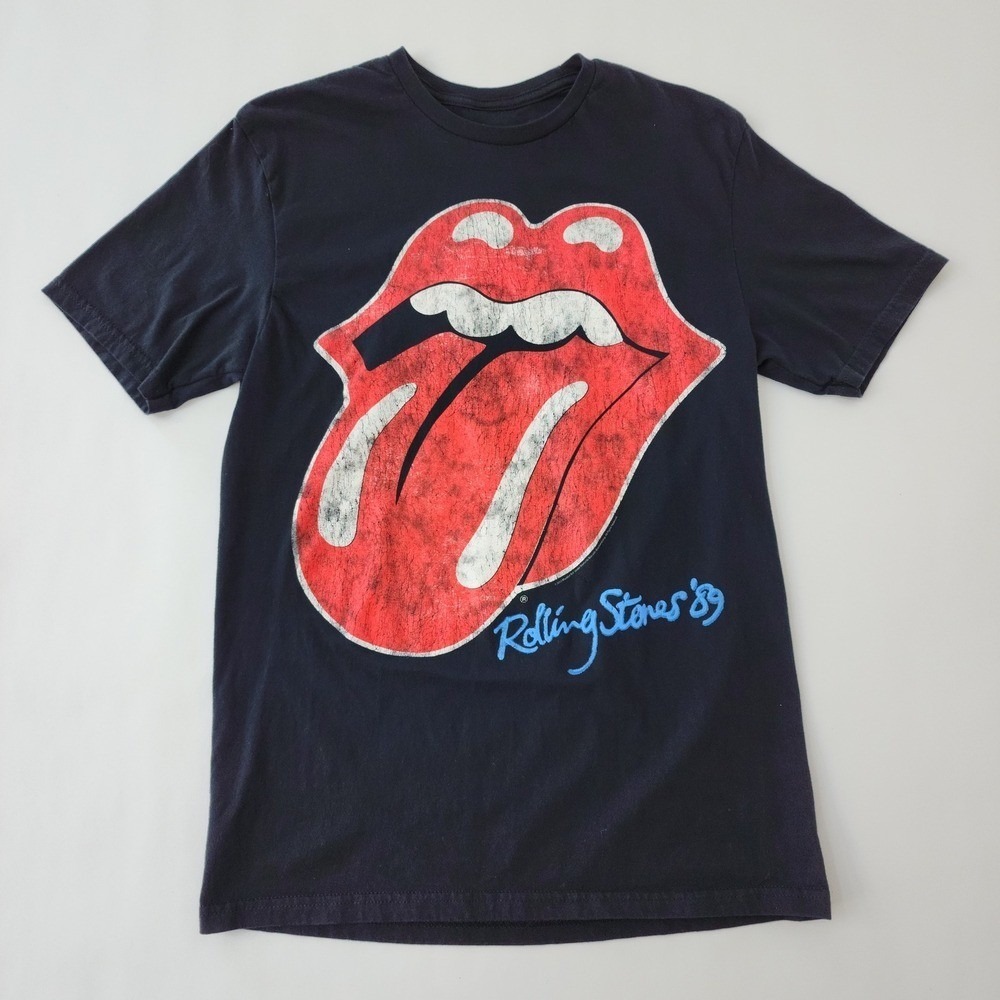 The‎ Rolling Stones 89 Tongue Graphic T-Shirt Mens Medium Black Rock Band Tee